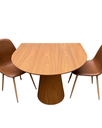 Ver imagem 1 de Mesa de Jantar Mel Cone Redonda em Madeira Freijó 90x80cm
