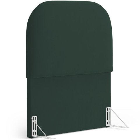 Cabeceira Cama Box 100cm Orgânica Lanna W01 Suede Verde Musgo - Lyam Decor