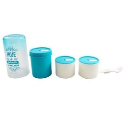 Marmita Empilhável Potinhos com Tampa - Permita O Melhor - 3 Marmita Empilhável Potinhos com Tampa - Permita O Melhor - 3