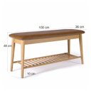 Ver imagem 5 de Banco Sapateira com Prateleira Ripada Liva 100 Cm Tauari Verde