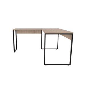 Mesa de Escritório em “L” Iron Estilo Industrial 1,50Mx1,50M Martinucci Carvalho Avelã