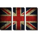 Ver imagem 1 de Quadro Decorativo Bandeira Nacional do Reino Unido Varias Peças - 3 Peças