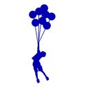 Ver imagem 1 de Adesivo Menino Balão Criança Decoração Quarto Sala Escola:azul