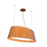 Pendente Fox Lustres Oval 21x80x40cm Madeira e Mdf 4xe27 Cor:cocoa Brown - 2
