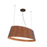 Pendente Fox Lustres Oval 21x80x40cm Madeira e Mdf 4xe27 Cor:cocoa Brown - 1