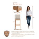 Ver imagem 5 de Conjunto Mesa Bistrô Alta 2 Banquetas Madeira Arezzo Estofadas Amêndoa Cbmba60