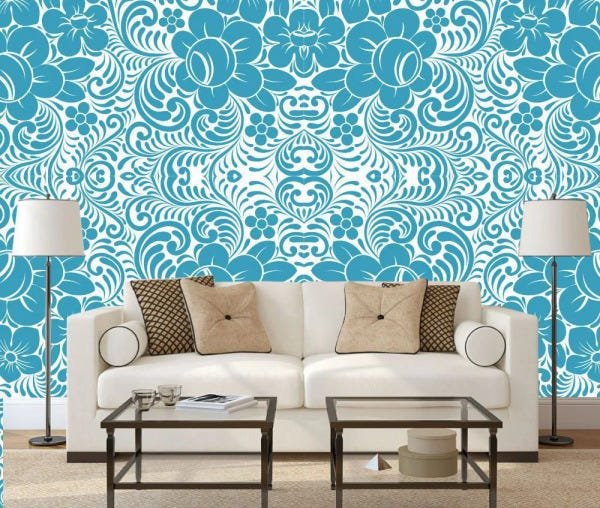 Papel Parede Azul Aquamarine - 3,00x0,60 - 1