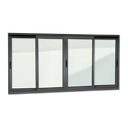 Ver imagem 1 de Janela Alumínio Elite 4 Folhas Moveis 100 x 240 V.Liso Preto Brimak