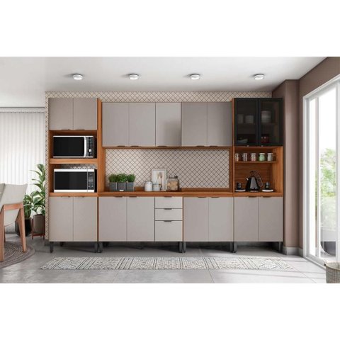 Cozinha Modulada Completa Firenze 6 Peças (2aéreos+2balcões+2paneleiro) S/pia Fmt012 Amendola/