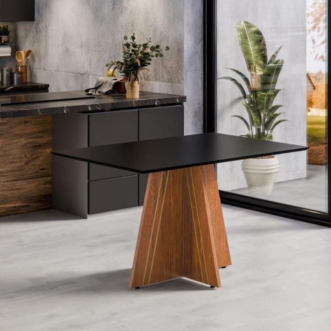 Mesa de Jantar 4 Lugares Multimóveis CR50246 Cinamomo-Preto