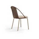 Ver imagem 3 de Kit 2 Cadeiras de Jantar Encosto Junco Marron Tubo Champanhe