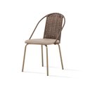 Ver imagem 4 de Kit 2 Cadeiras de Jantar Encosto Junco Marron Tubo Champanhe