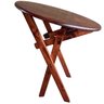 Mesa Redonda 70cm Dobrável em Madeira Maciça - Imbuia - 4