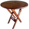 Mesa Redonda 70cm Dobrável em Madeira Maciça - Imbuia - 1