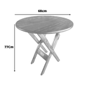 Ver imagem 3 de Mesa Redonda 70cm Dobrável em Madeira Maciça - Imbuia