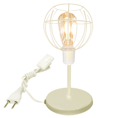 Luminária Mesa Abajur Mini Aramado Spider Branco P/decorar