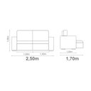 Ver imagem 5 de Sofa Qatar Retratil e Reclinavel 2,50 Metros Trevo Cor Veludo Capuccino