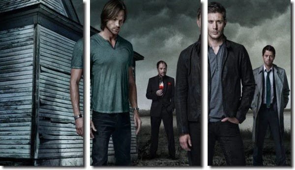 Quadro Decorativo Serie SuperNatural Para Sala e Quarto - 3 Peças - 1