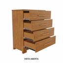 Ver imagem 5 de Cômoda 4 Gavetas Compacta 64cm Lídia Marrom/Cinamomo