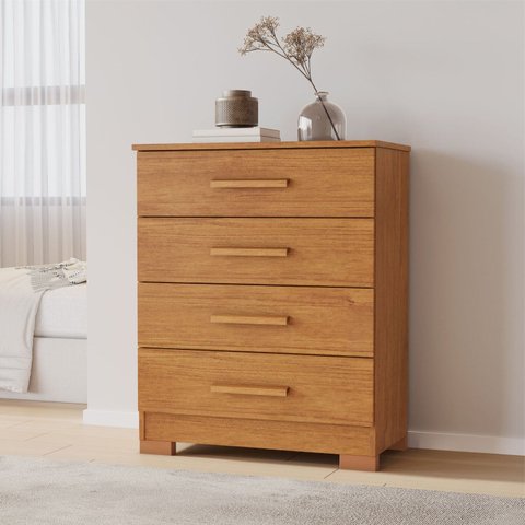 Cômoda 4 Gavetas Compacta 64cm Lídia Marrom/Cinamomo