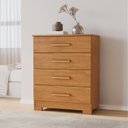 Ver imagem 1 de Cômoda 4 Gavetas Compacta 64cm Lídia Marrom/Cinamomo