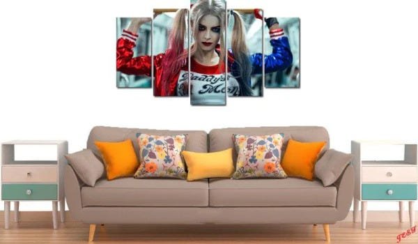 Quadro Decorativo Arlequina Varias Peças Para Sala e Quarto - 5 peças - 2