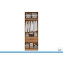 Ver imagem 4 de Guarda Roupa Modulado Solteiro 2PT Vdo 2GAV Liga Grafite Kappesberg