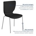 Ver imagem 7 de Kit 6 Cadeiras Empilháveis Base Aço Tubular Mono Preto/Prata