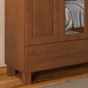 Ver imagem 7 de Guarda Roupa Solteiro 119cm 3 Portas Madeira Maciça Lone Castanho F07 - Mpozenato