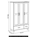 Ver imagem 4 de Guarda Roupa Solteiro 119cm 3 Portas Madeira Maciça Lone Castanho F07 - Mpozenato