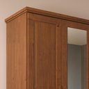Ver imagem 6 de Guarda Roupa Solteiro 119cm 3 Portas Madeira Maciça Lone Castanho F07 - Mpozenato