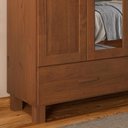 Ver imagem 7 de Guarda Roupa Solteiro 119cm 3 Portas Madeira Maciça Lone Castanho F07 - Mpozenato