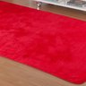 Tapete de Sala Retangular 2,00M x 1,50M Pelúcia com Base Antiderrapante Cor: Vermelho - 3