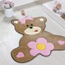 Tapete para Quarto de Bebê Pelúcia Urso Antiderrapante Cor: Rosa - 2