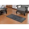 Tapete Retangular Avulso 1,00M x 50cm para Beira de Cama Antiderrapante Tecido Pelúcia Cor: Cinza - 1