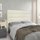 Ver imagem 2 de Cabeceira Cama Box Casal Queen Vera 160cm Madeira Linho Rústico Creme Loja Sheep