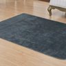 Tapete Retangular para Sala com Tecido Pelúcia 1,50M x 1,00M com Base Antiderrapante Cor: Cinza - 3