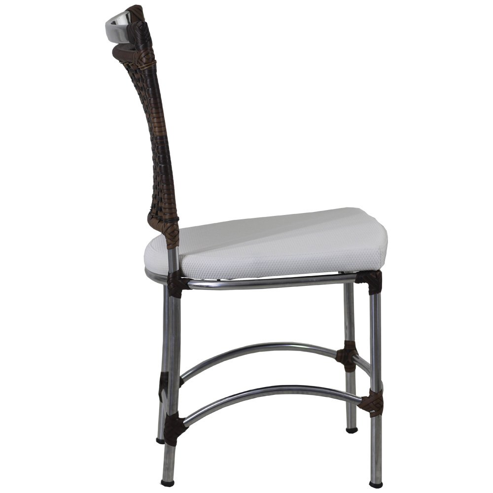 6 Cadeiras JK em Alumínio e Fibra Sintética e Assento Impermeável - 4