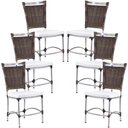 Ver imagem 1 de 6 Cadeiras Jk em Alumínio e Fibra Sintética e Assento Impermeável