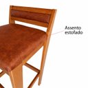 Ver imagem 7 de Banqueta Baixa 70cm para Bancada Assento Estofado em Sintetico Cecilia:mel com Sintetico Whisky