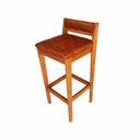 Ver imagem 6 de Banqueta Baixa 70cm para Bancada Assento Estofado em Sintetico Cecilia:mel com Sintetico Whisky
