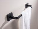 Ver imagem 4 de Toalheiro de Rosto Preto Fosco Quadrado Barra 30cm em Aço Inox