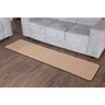 Tapete Passadeira de Pelúcia para Sala Retangular 2,00M x 52cm com Base Antiderrapante Cor: Bege - 1