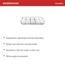 Ver mais imagens de Bandeja Decorativa de Vidro Transparente 3x38x23cm Servir Mesa Organizar Café