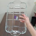 Ver imagem 4 de Bandeja Decorativa de Vidro Transparente 3x38x23cm Servir Mesa Organizar Café