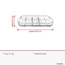 Ver imagem 5 de Bandeja Decorativa de Vidro Transparente 3x38x23cm Servir Mesa Organizar Café
