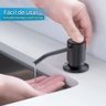 Dispenser Detergente Sabonete Liquido Embutir 500ml Inox 304 Preto Fosco - 4