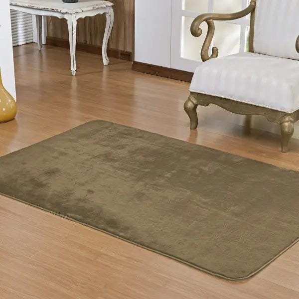 Tapete de Sala Grande Retangular 1,50M x 1,00M Antiderrapante com Pelúcia e Viés Cor: Castor - 2