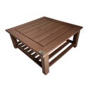 Ver imagem 3 de Mesa de Centro Baixa em Madeira Plástica Maciça Marrom 100% Reciclada 50cm / Be-16a Lanci