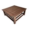 Mesa de Centro Baixa em Madeira Plástica Maciça Marrom 100% Reciclada 50cm / Be-16a Lanci - 3